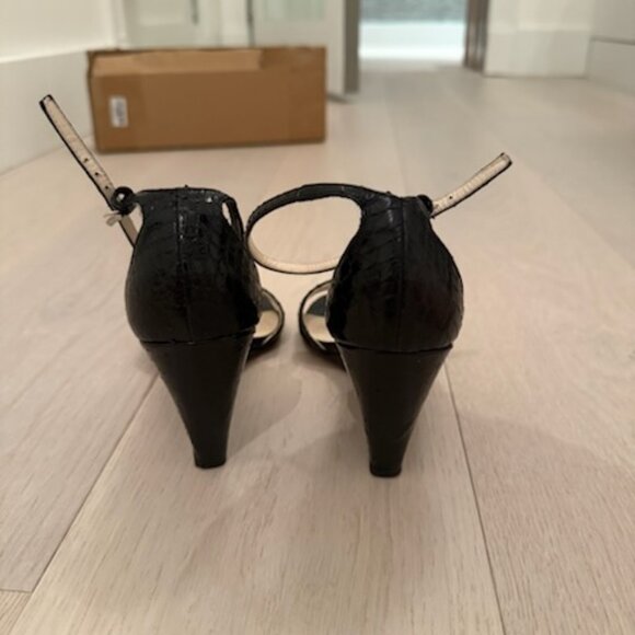 Prada Black Snake Skin Wedges - Picture 3 of 5